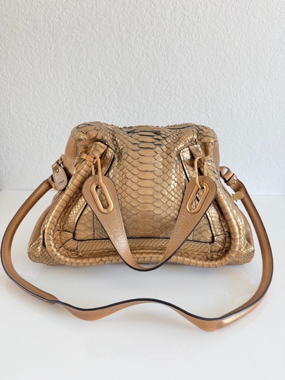 Chloe Gold Python paraty Handbag - Picture 4 of 15